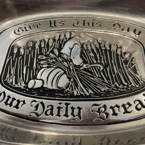 RWP "Give Us This Day Our Daily Bread" Pewter Dish-Wilton, Columbia, USA